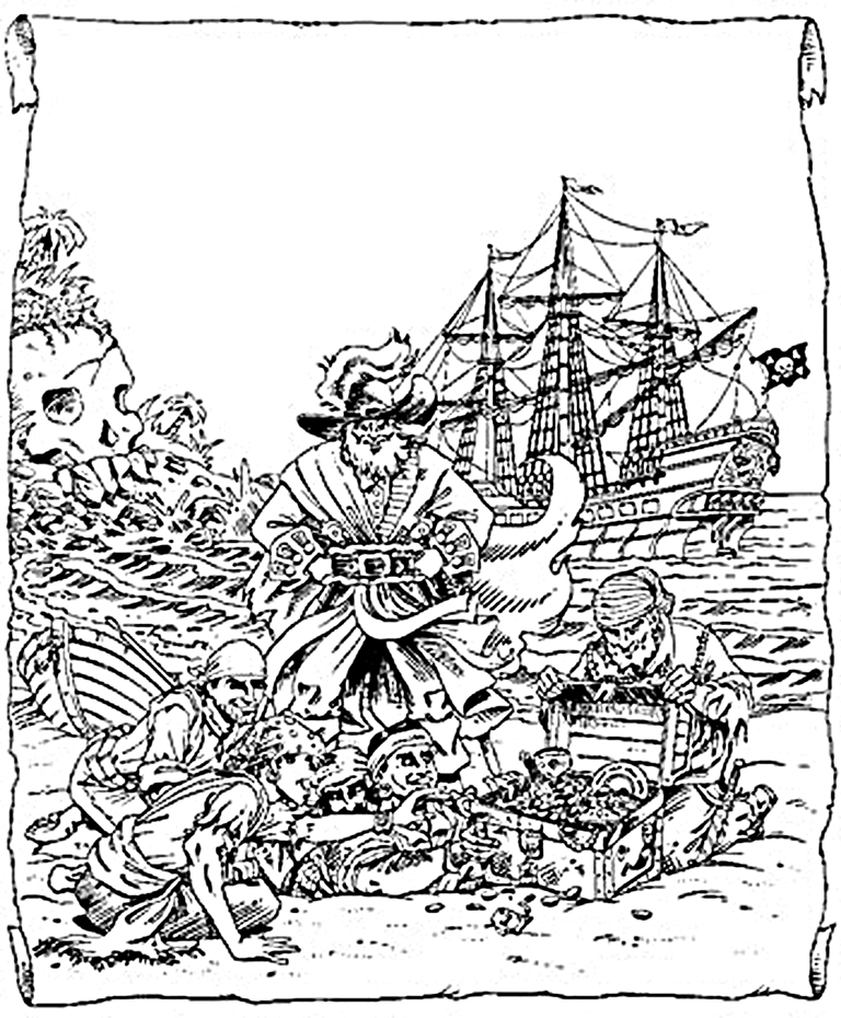 ぬりえページ: 海賊 (キャラクター) #105115 - 無料の印刷可能なぬりえページ