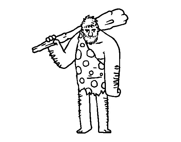 ぬりえページ: 先史時代の男 (キャラクター) #150201 - 無料の印刷可能なぬりえページ