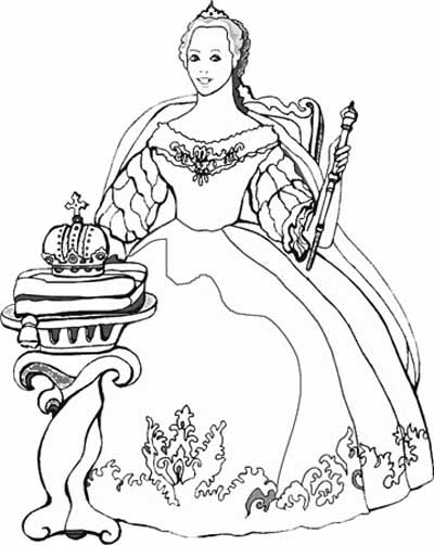 ぬりえページ: 女王 (キャラクター) #106249 - 無料の印刷可能なぬりえページ
