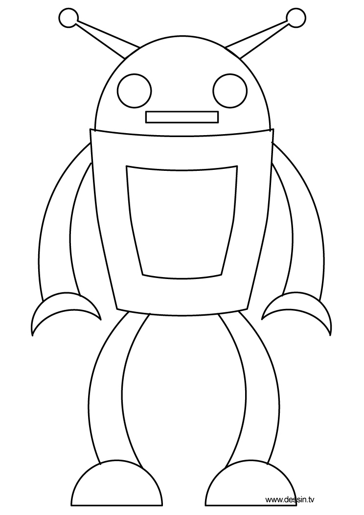 ぬりえページ: ロボット (キャラクター) #106571 - 無料の印刷可能なぬりえページ