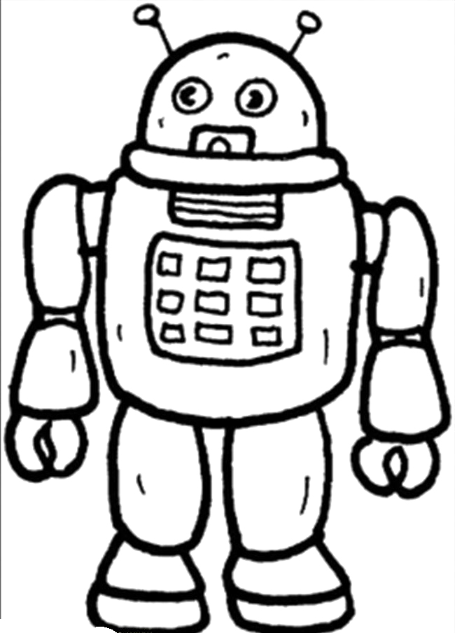 ぬりえページ: ロボット (キャラクター) #106572 - 無料の印刷可能なぬりえページ