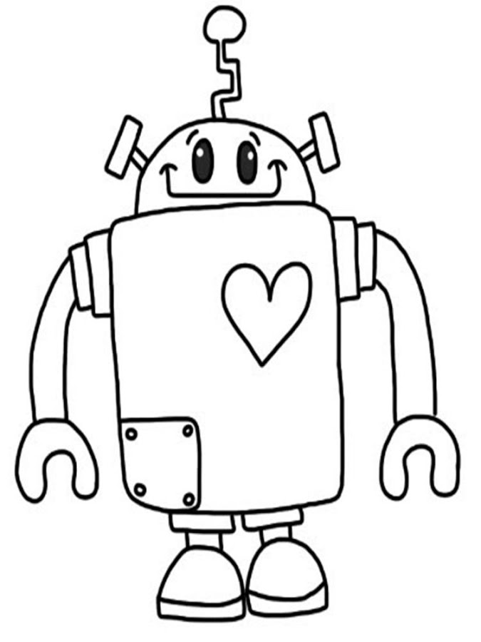 ぬりえページ: ロボット (キャラクター) #106573 - 無料の印刷可能なぬりえページ