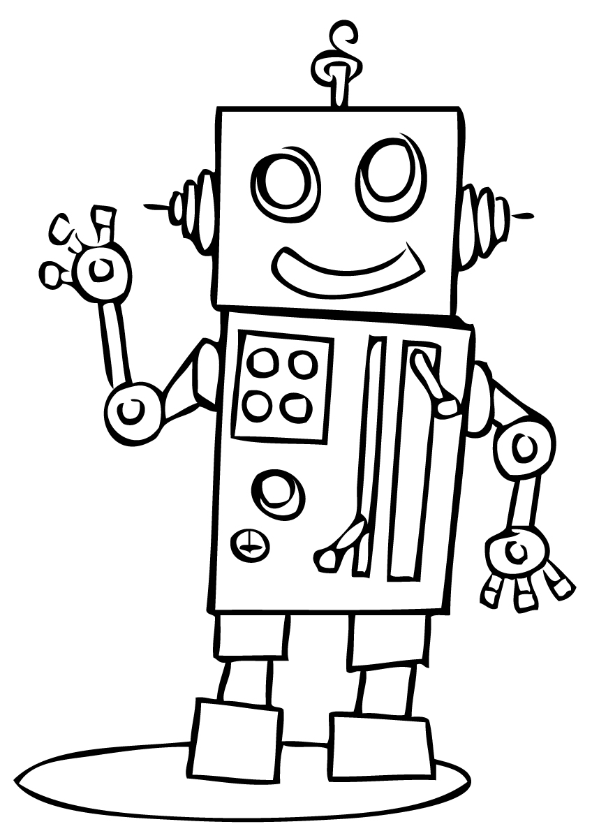 ぬりえページ: ロボット (キャラクター) #106574 - 無料の印刷可能なぬりえページ