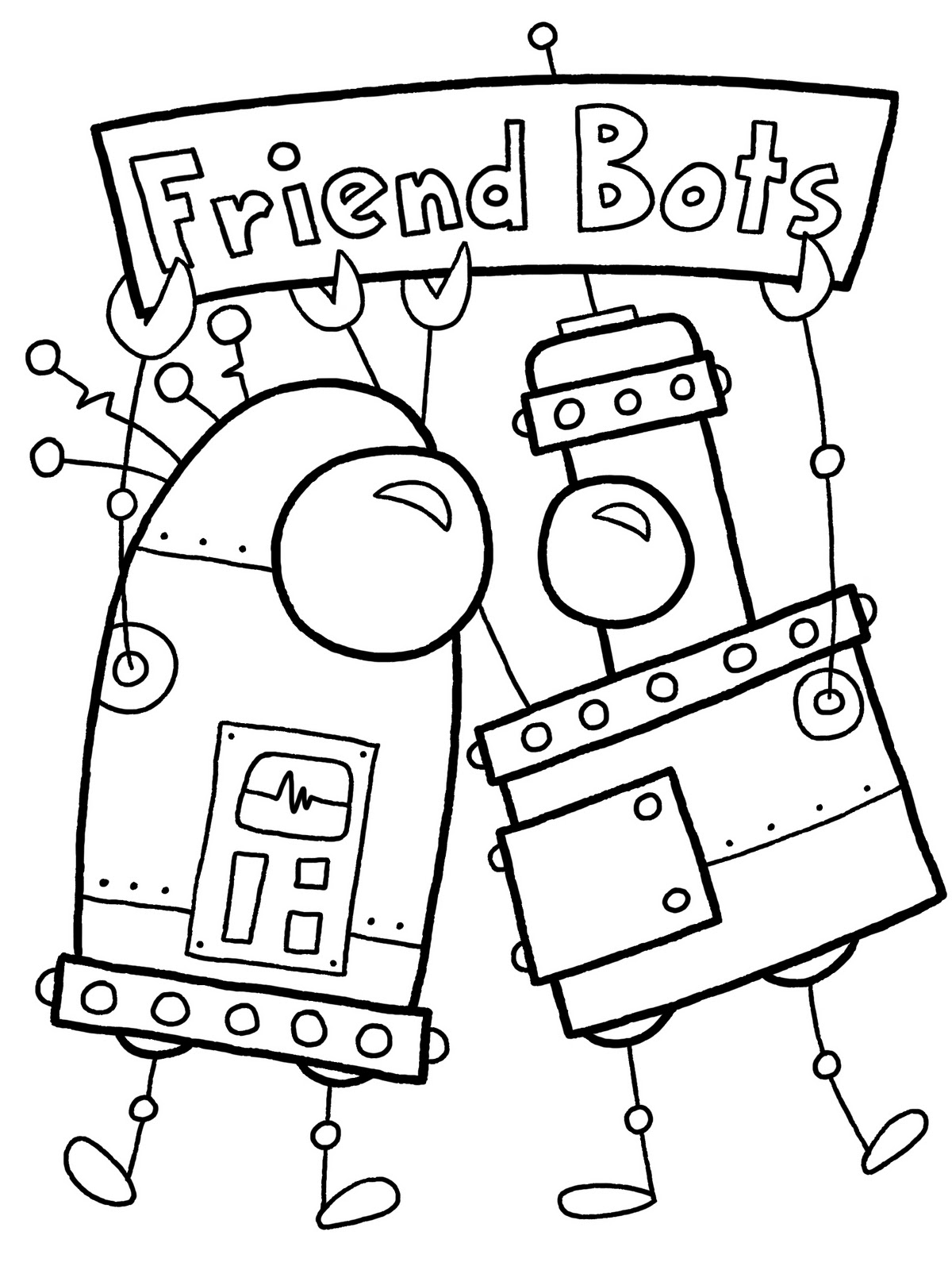 ぬりえページ: ロボット (キャラクター) #106578 - 無料の印刷可能なぬりえページ