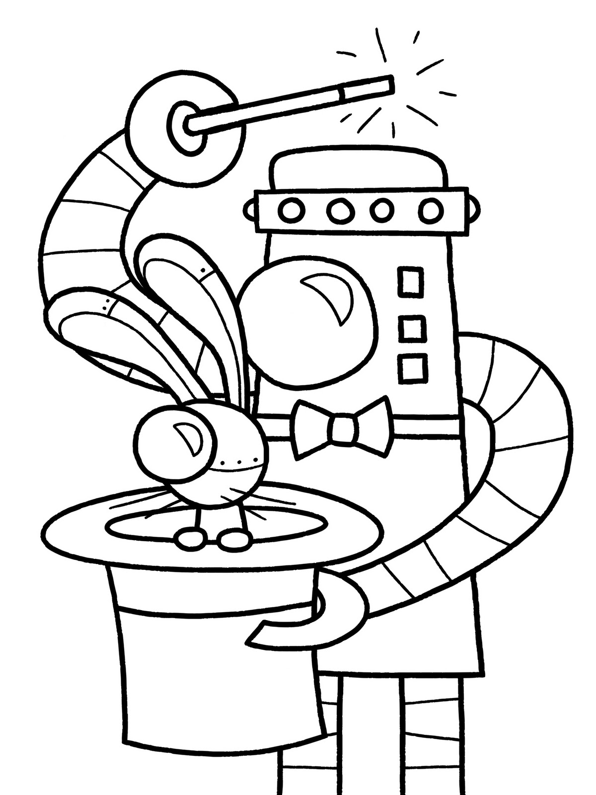 ぬりえページ: ロボット (キャラクター) #106589 - 無料の印刷可能なぬりえページ