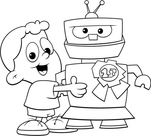 ぬりえページ: ロボット (キャラクター) #106650 - 無料の印刷可能なぬりえページ