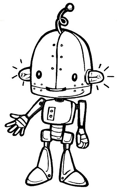 ぬりえページ: ロボット (キャラクター) #106679 - 無料の印刷可能なぬりえページ