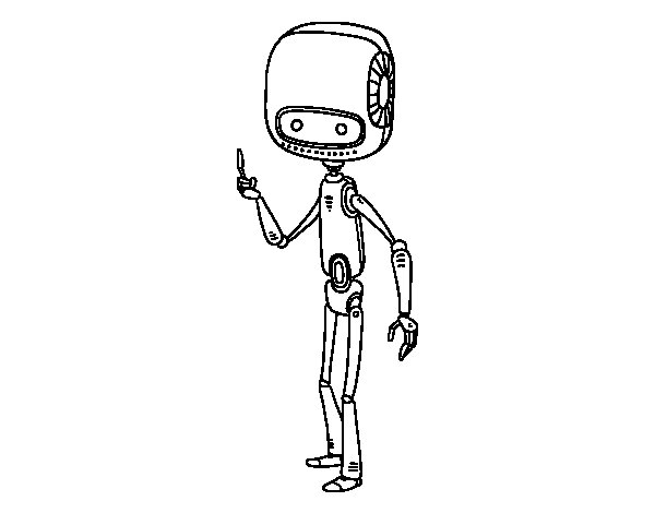 ぬりえページ: ロボット (キャラクター) #106687 - 無料の印刷可能なぬりえページ