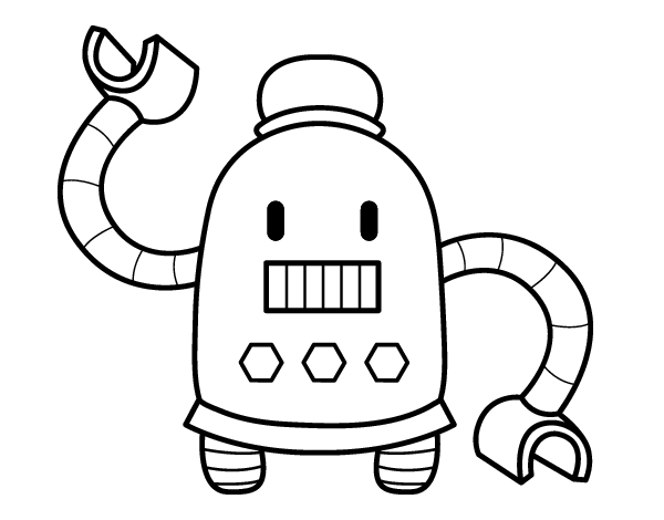 ぬりえページ: ロボット (キャラクター) #106701 - 無料の印刷可能なぬりえページ