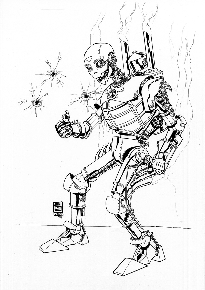 ぬりえページ: ロボット (キャラクター) #106833 - 無料の印刷可能なぬりえページ