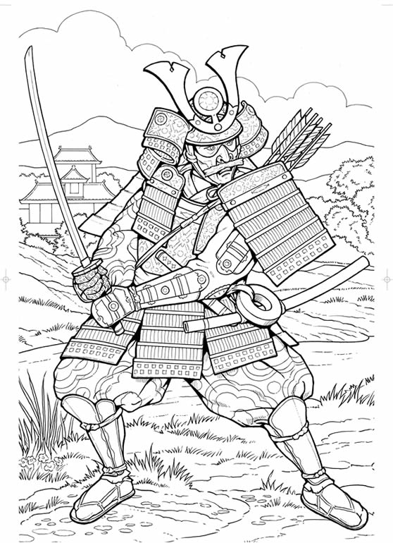ぬりえページ: 武士 (キャラクター) #107263 - 無料の印刷可能なぬりえページ