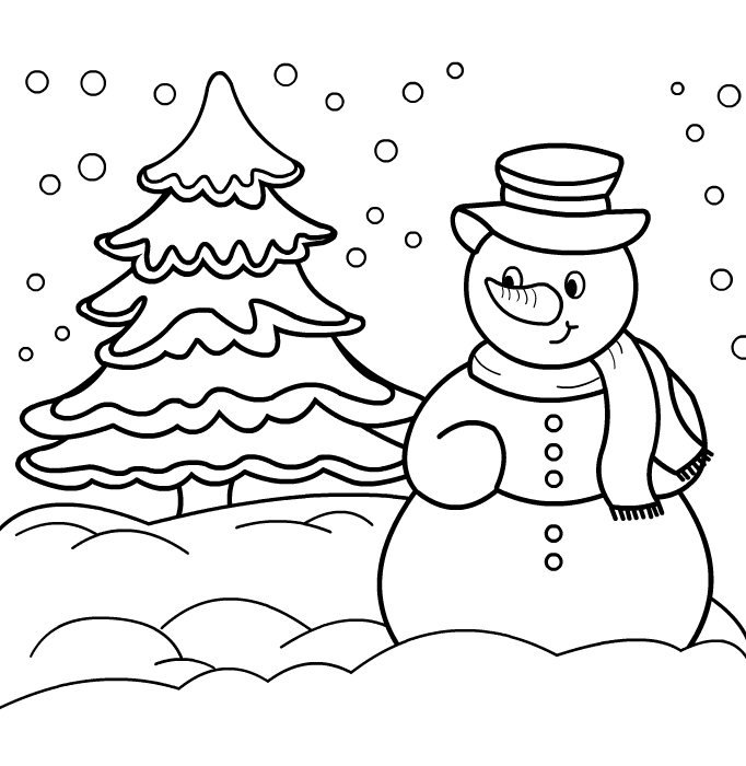 ぬりえページ: 雪だるま (キャラクター) #89164 - 無料の印刷可能なぬりえページ