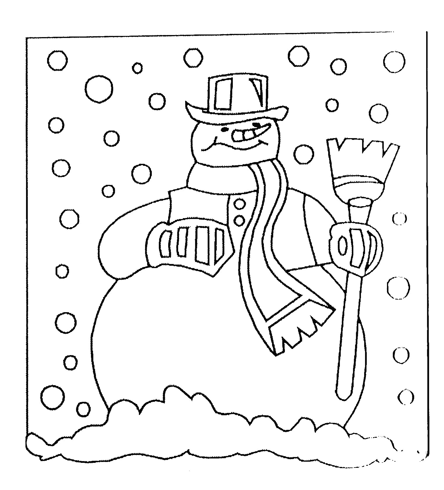 ぬりえページ: 雪だるま (キャラクター) #89177 - 無料の印刷可能なぬりえページ