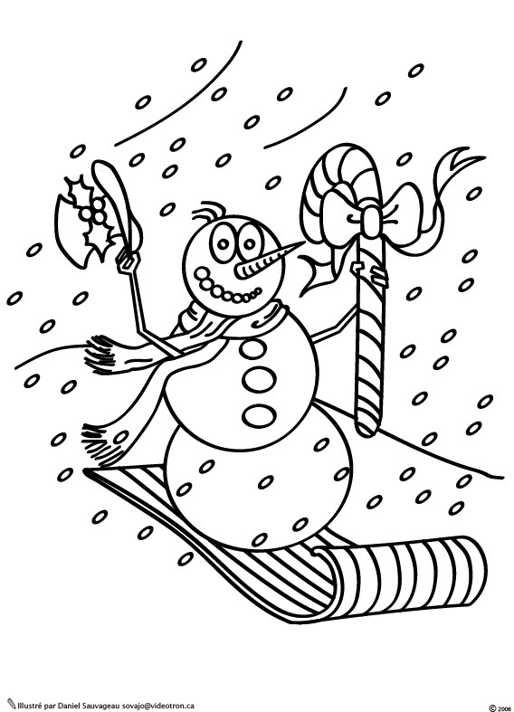 ぬりえページ: 雪だるま (キャラクター) #89212 - 無料の印刷可能なぬりえページ