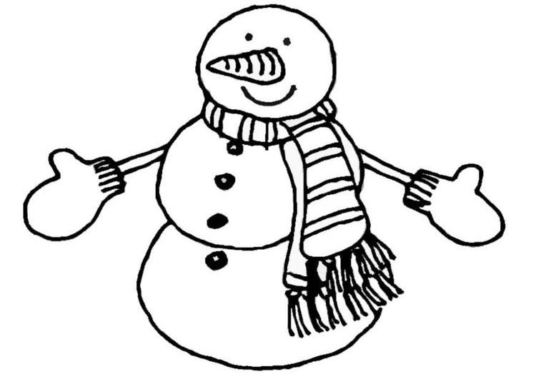 ぬりえページ: 雪だるま (キャラクター) #89263 - 無料の印刷可能なぬりえページ