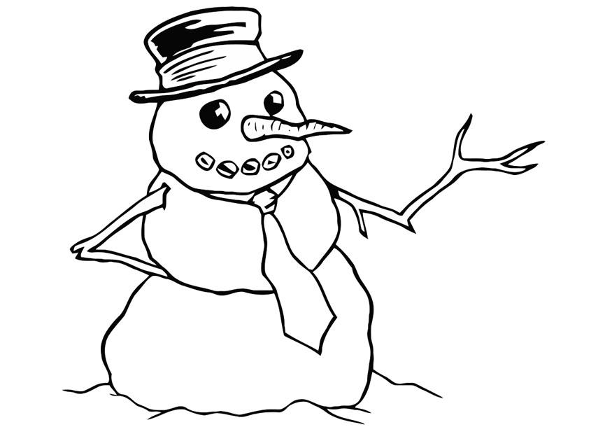 ぬりえページ: 雪だるま (キャラクター) #89306 - 無料の印刷可能なぬりえページ
