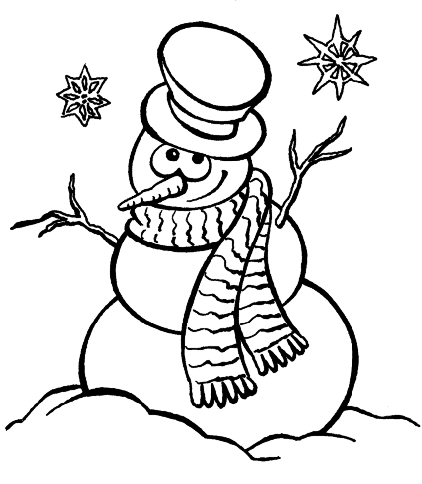 ぬりえページ: 雪だるま (キャラクター) #89313 - 無料の印刷可能なぬりえページ