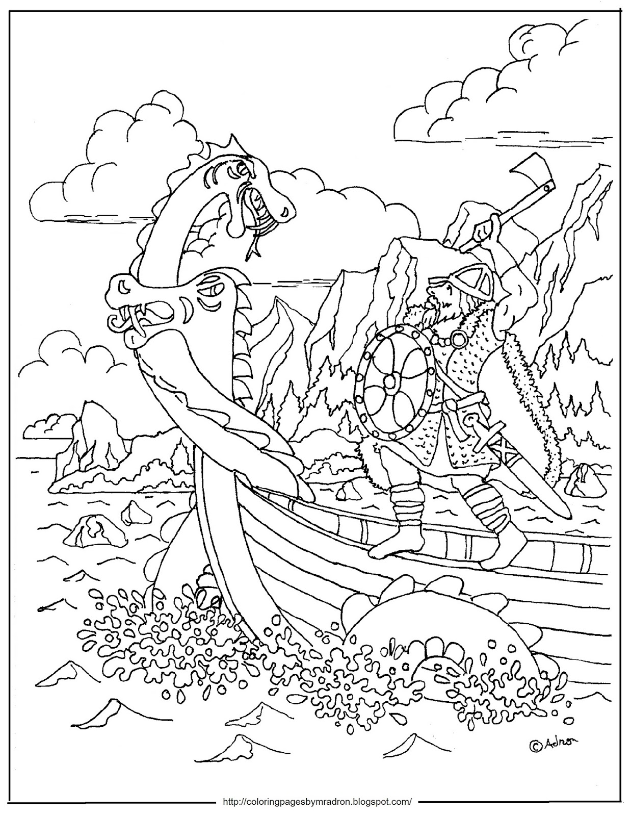 ぬりえページ: バイキング (キャラクター) #149426 - 無料の印刷可能なぬりえページ