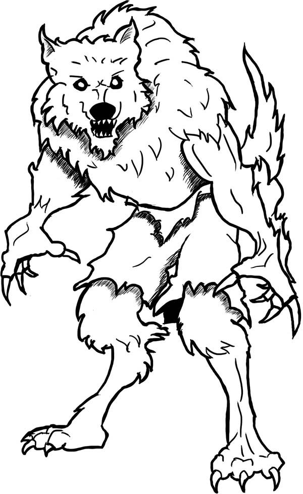 ぬりえページ: 人狼 (キャラクター) #100015 - 無料の印刷可能なぬりえページ