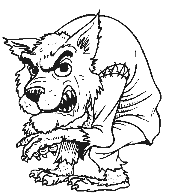 ぬりえページ: 人狼 (キャラクター) #100025 - 無料の印刷可能なぬりえページ