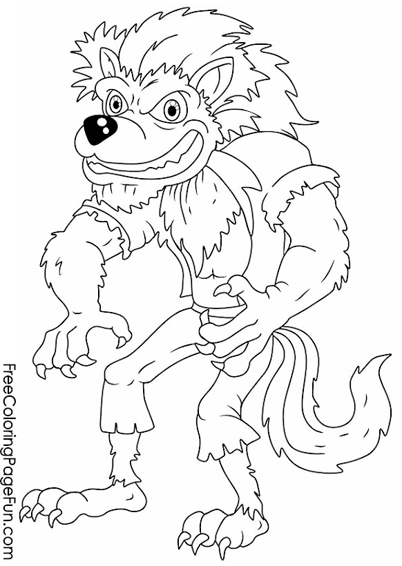 ぬりえページ: 人狼 (キャラクター) #100027 - 無料の印刷可能なぬりえページ