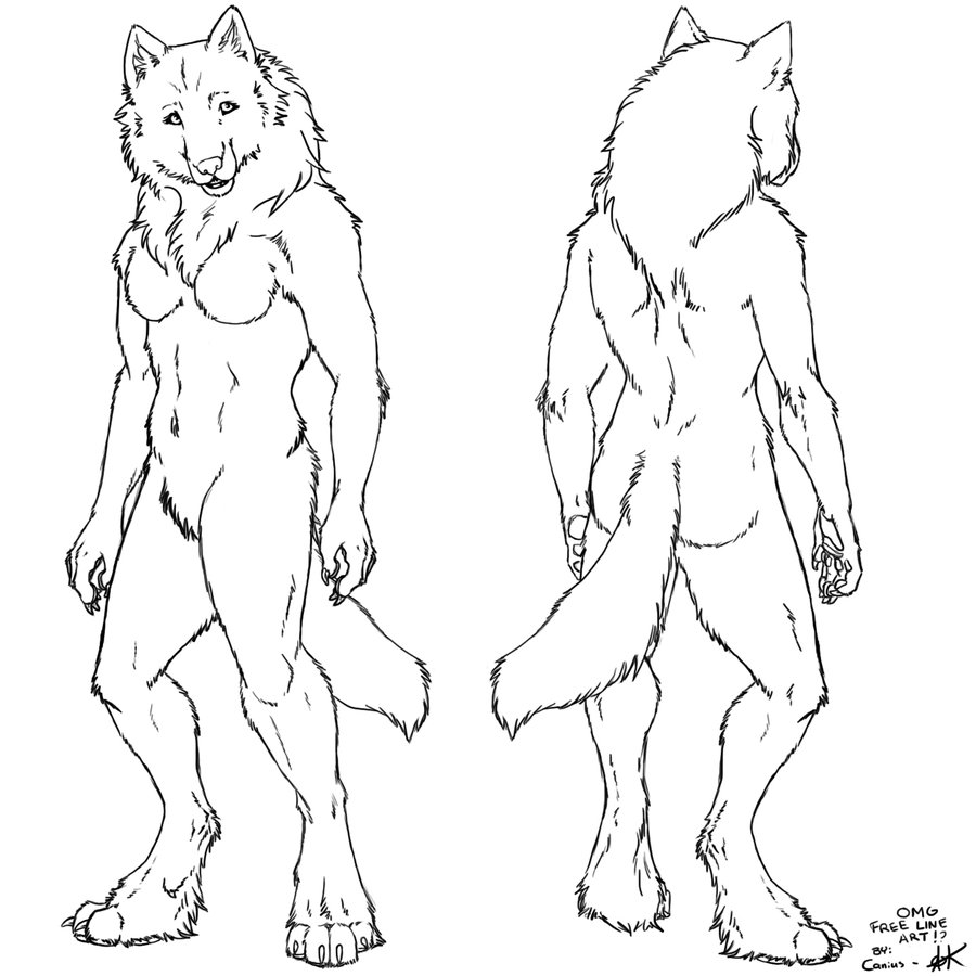 ぬりえページ: 人狼 (キャラクター) #100032 - 無料の印刷可能なぬりえページ