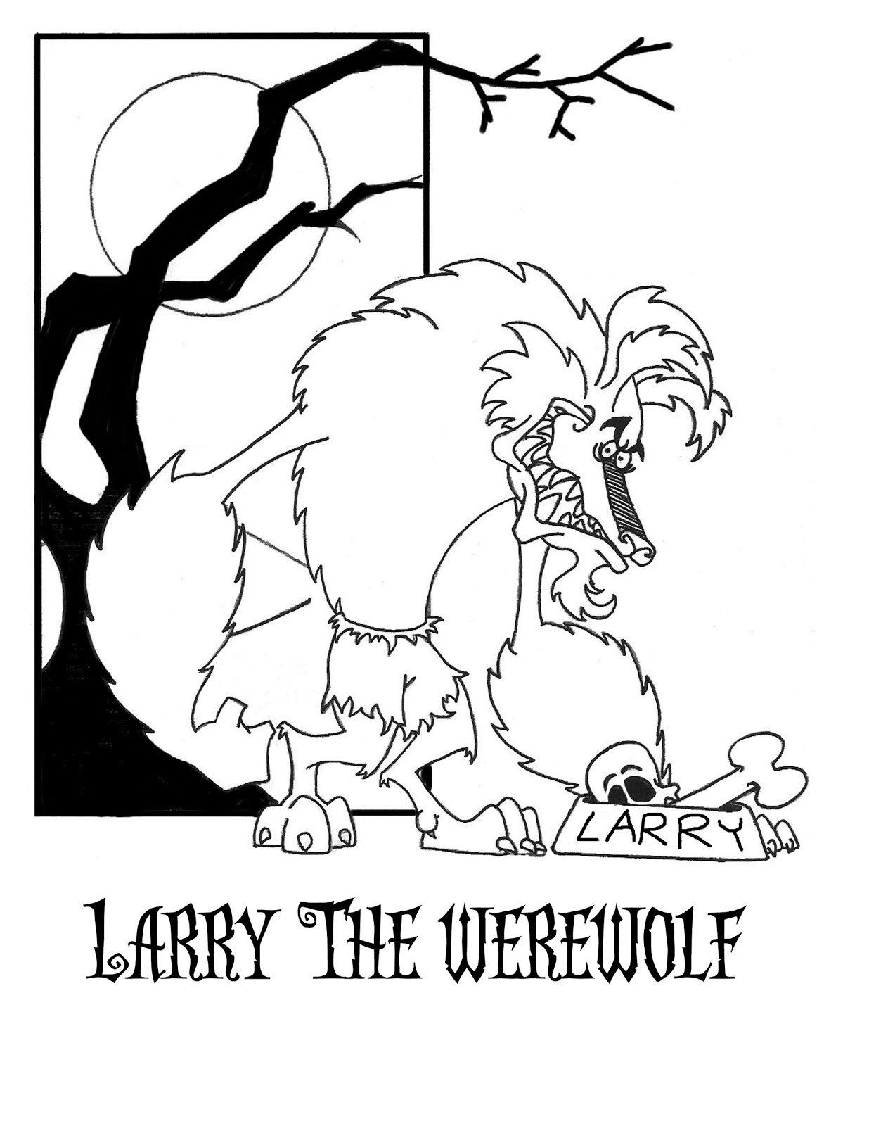 ぬりえページ: 人狼 (キャラクター) #100037 - 無料の印刷可能なぬりえページ