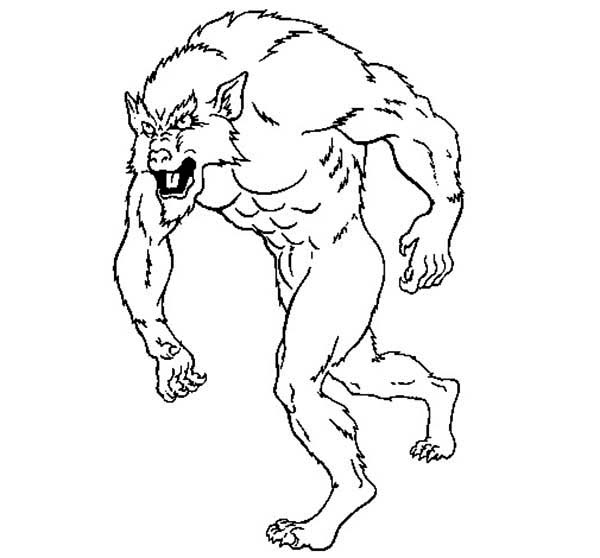 ぬりえページ: 人狼 (キャラクター) #100049 - 無料の印刷可能なぬりえページ