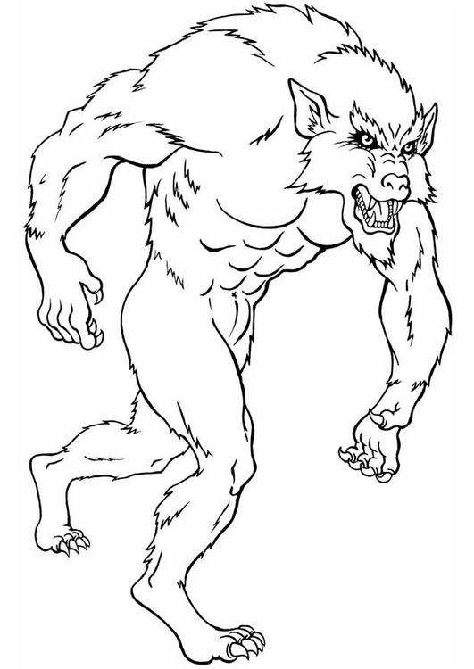 ぬりえページ: 人狼 (キャラクター) #100076 - 無料の印刷可能なぬりえページ