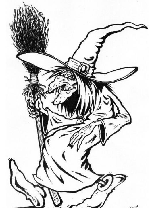 ぬりえページ: 魔女 (キャラクター) #108194 - 無料の印刷可能なぬりえページ