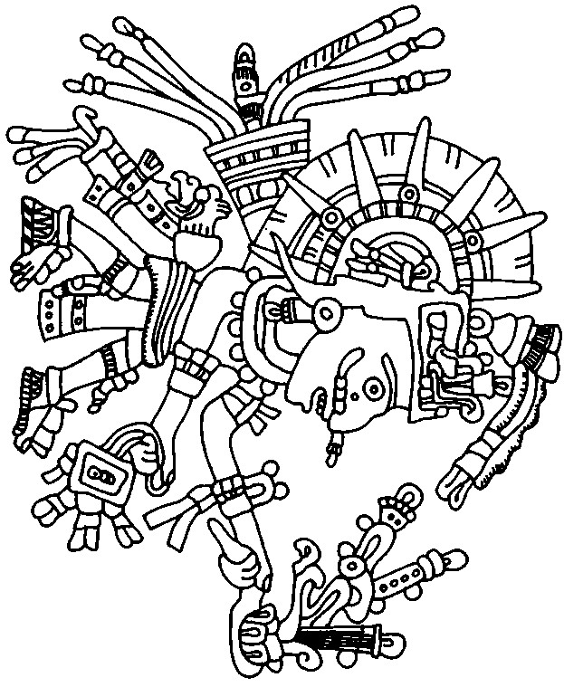 ぬりえページ: アステカ神話 (神々と女神) #111552 - 無料の印刷可能なぬりえページ