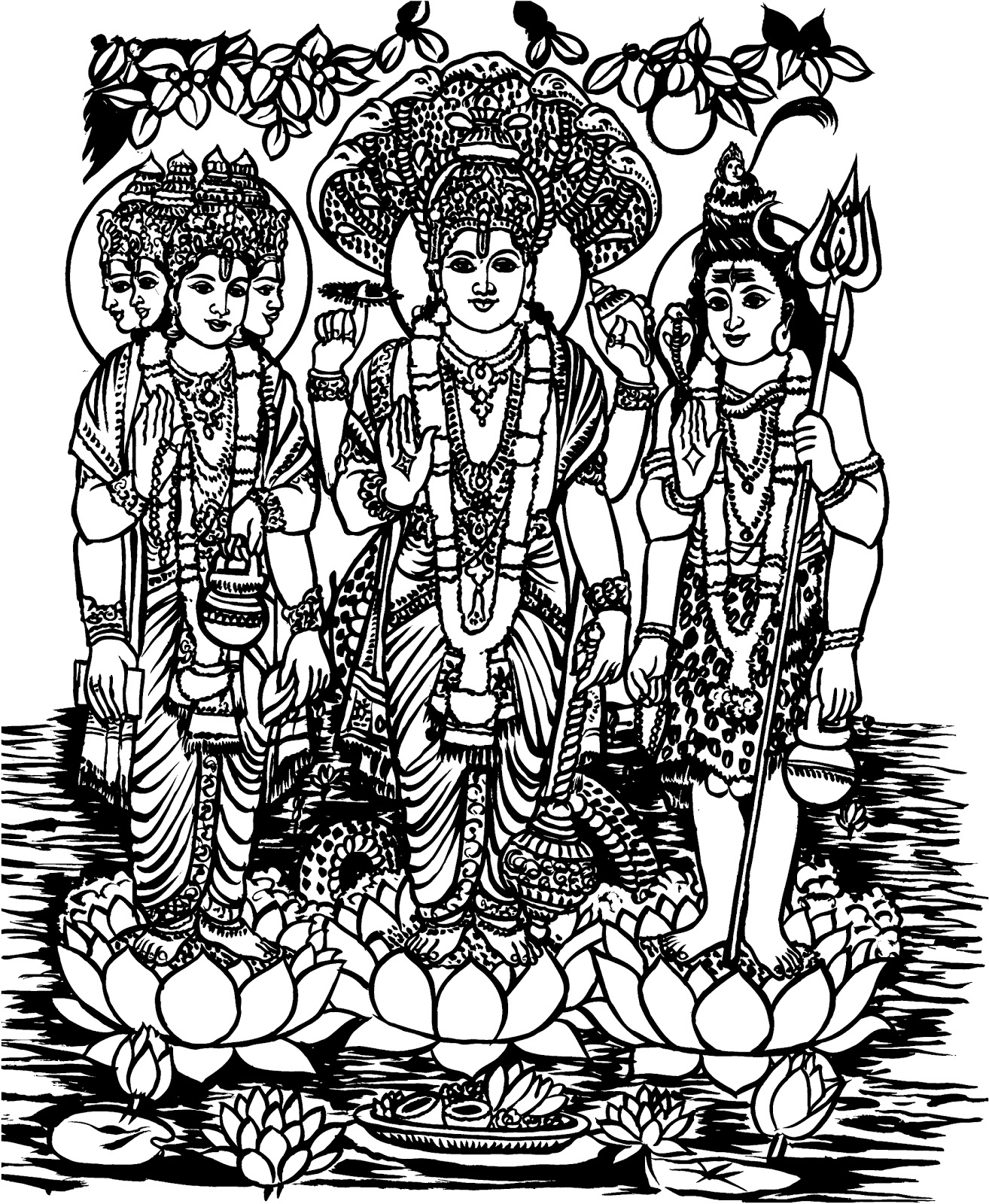 ぬりえページ: ヒンズー教の神話 (神々と女神) #109212 - 無料の印刷可能なぬりえページ
