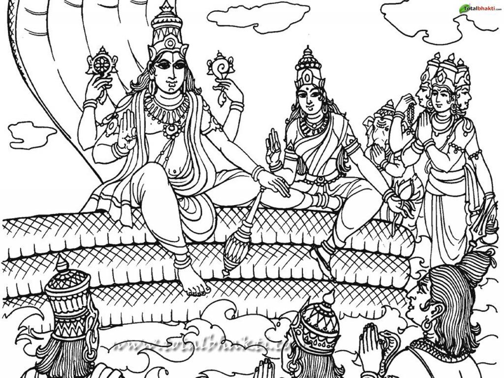 ぬりえページ: ヒンズー教の神話 (神々と女神) #109221 - 無料の印刷可能なぬりえページ