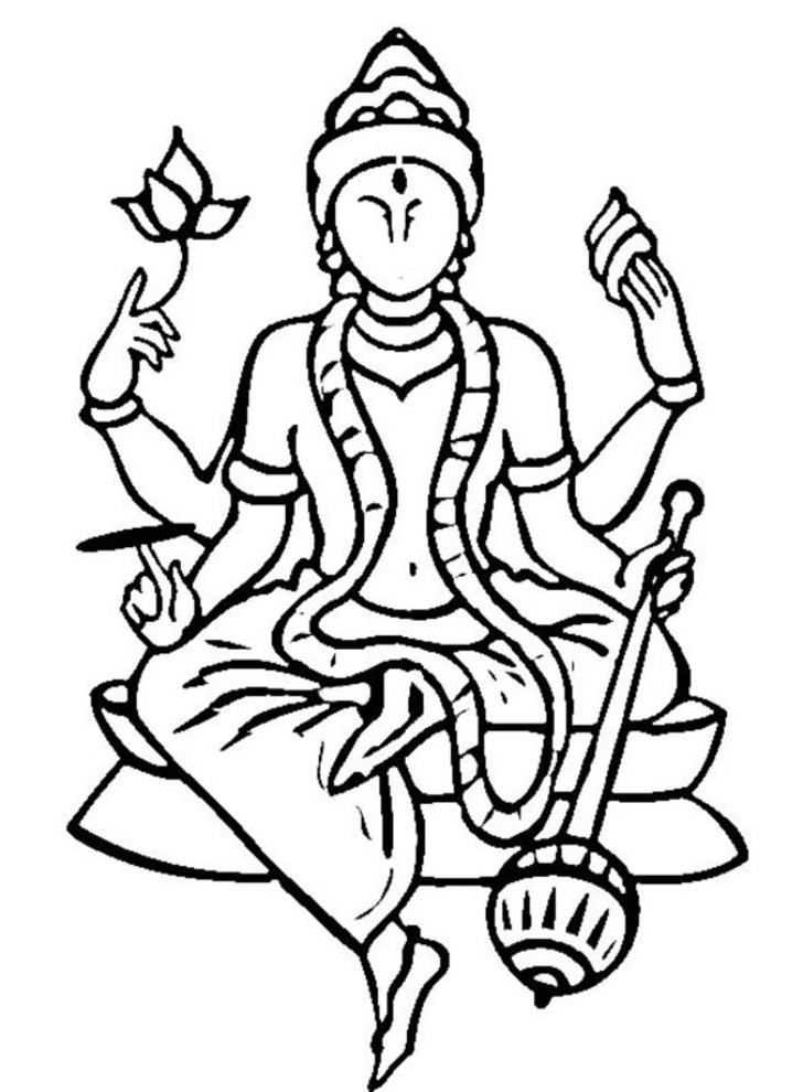 ぬりえページ: ヒンズー教の神話 (神々と女神) #109227 - 無料の印刷可能なぬりえページ
