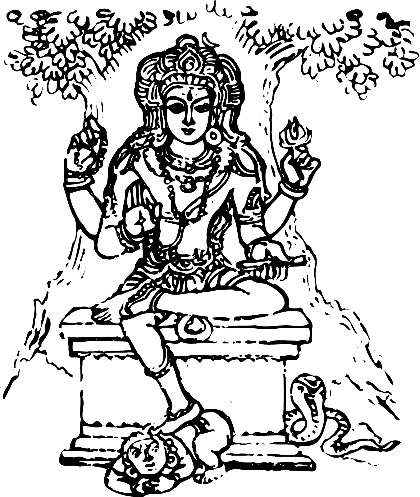 ぬりえページ: ヒンズー教の神話 (神々と女神) #109228 - 無料の印刷可能なぬりえページ