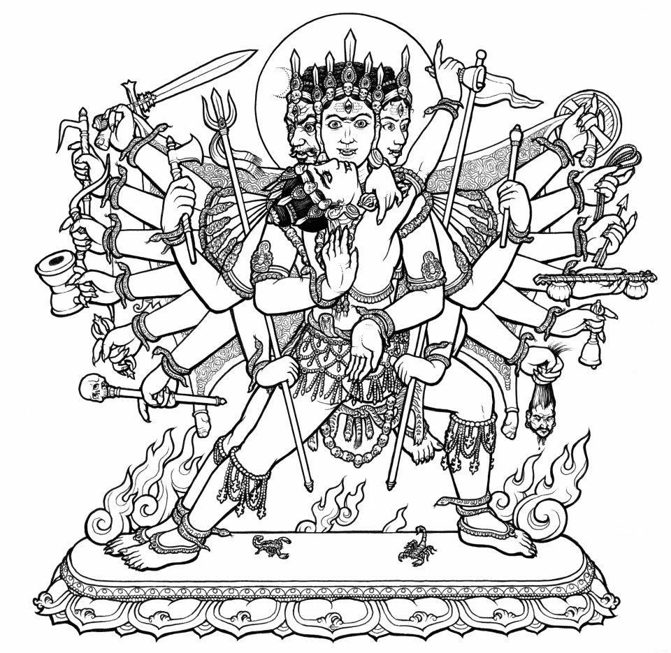 ぬりえページ: ヒンズー教の神話 (神々と女神) #109231 - 無料の印刷可能なぬりえページ