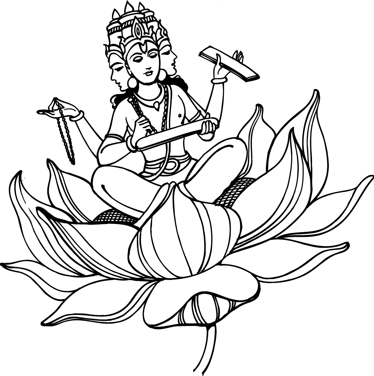 ぬりえページ: ヒンズー教の神話 (神々と女神) #109234 - 無料の印刷可能なぬりえページ