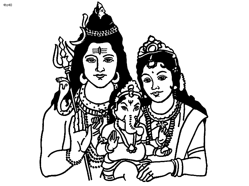 ぬりえページ: ヒンズー教の神話 (神々と女神) #109252 - 無料の印刷可能なぬりえページ