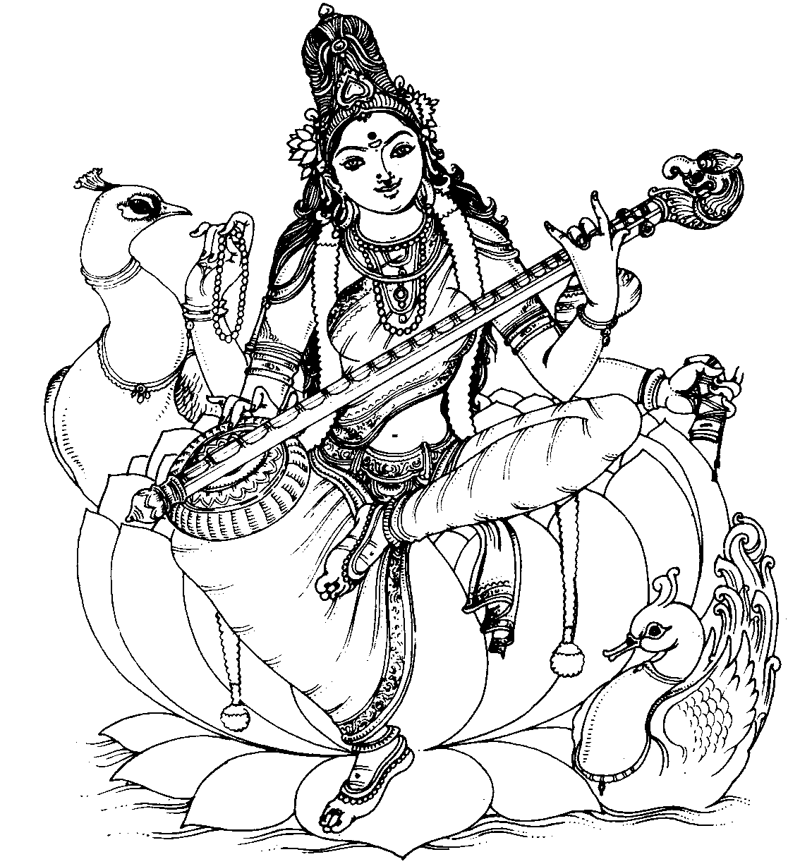ぬりえページ: ヒンズー教の神話 (神々と女神) #109261 - 無料の印刷可能なぬりえページ