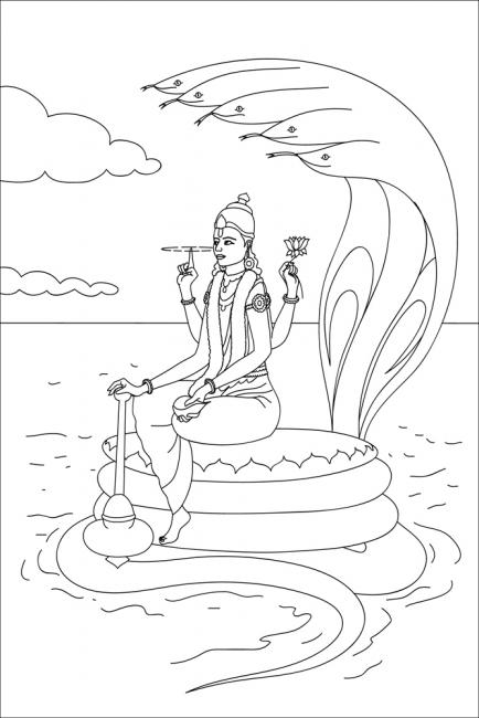 ぬりえページ: ヒンズー教の神話 (神々と女神) #109264 - 無料の印刷可能なぬりえページ