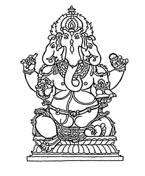 ぬりえページ: ヒンズー教の神話 (神々と女神) #109283 - 無料の印刷可能なぬりえページ