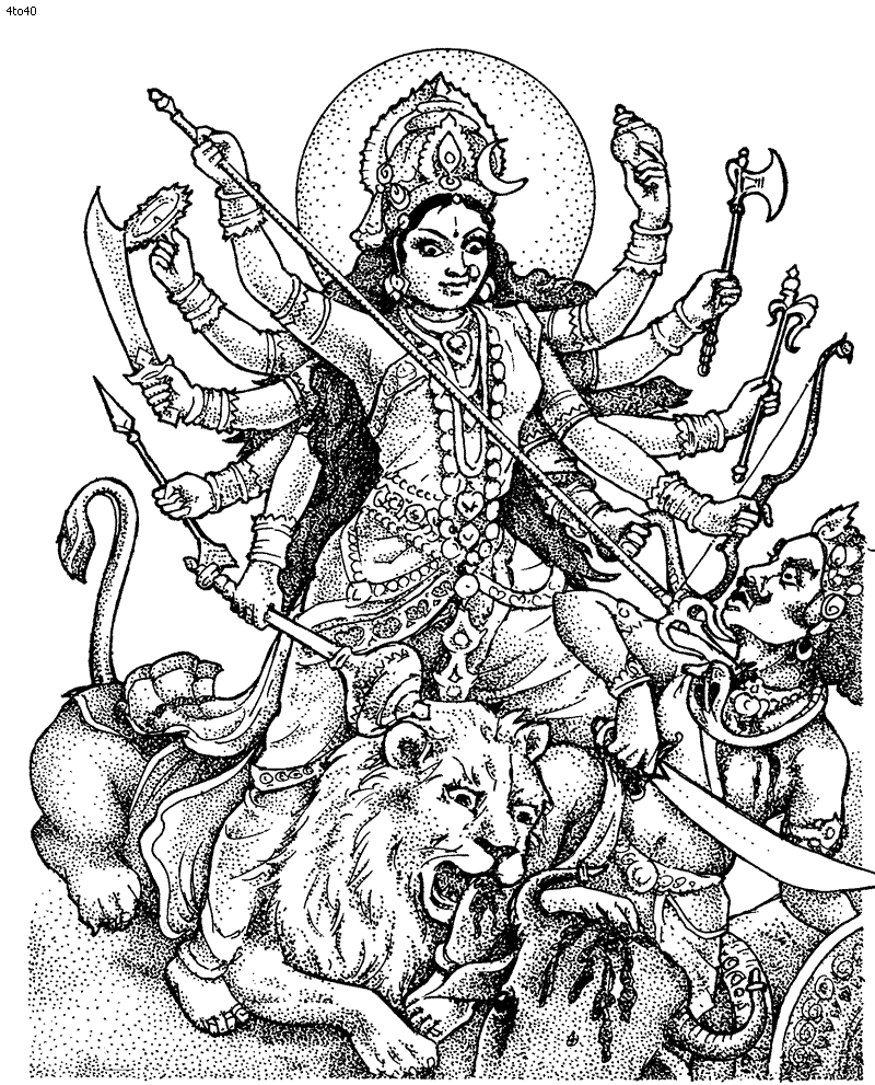 ぬりえページ: ヒンズー教の神話 (神々と女神) #109297 - 無料の印刷可能なぬりえページ