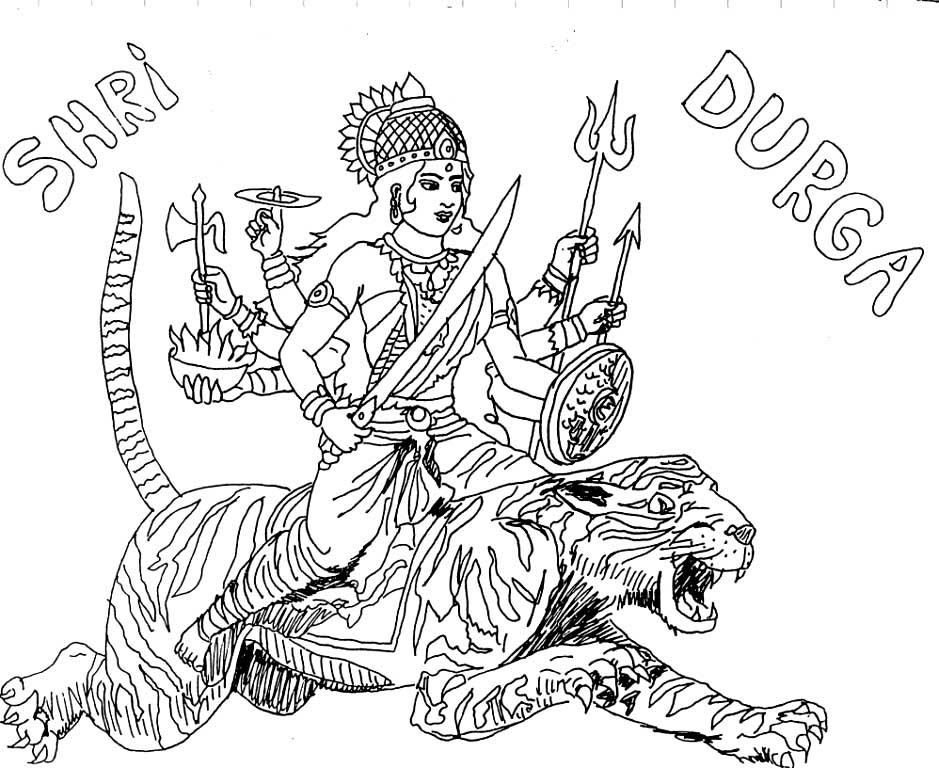 ぬりえページ: ヒンズー教の神話 (神々と女神) #109414 - 無料の印刷可能なぬりえページ
