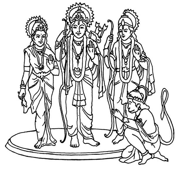 ぬりえページ: ヒンズー教の神話 (神々と女神) #109420 - 無料の印刷可能なぬりえページ
