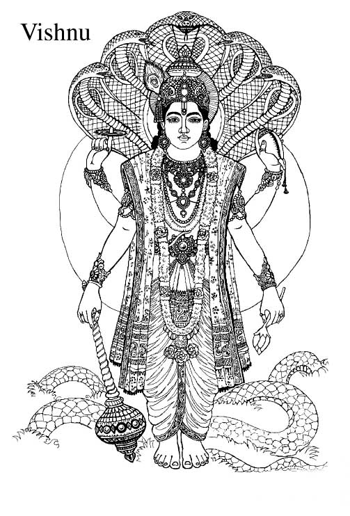 ぬりえページ: ヒンズー教の神話 (神々と女神) #109421 - 無料の印刷可能なぬりえページ