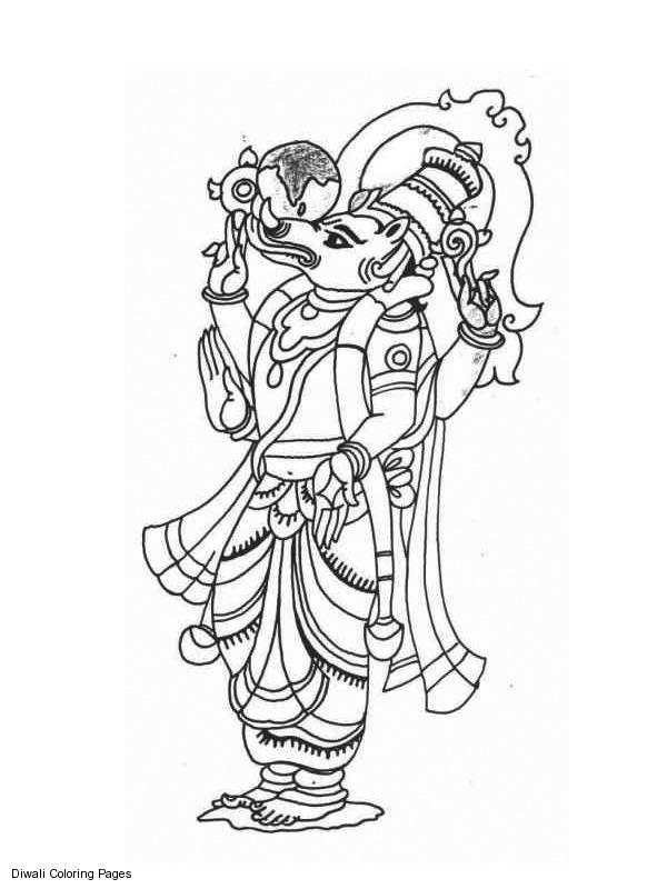 ぬりえページ: ヒンズー教の神話 (神々と女神) #109443 - 無料の印刷可能なぬりえページ