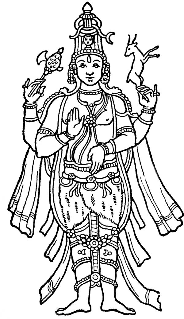 ぬりえページ: ヒンズー教の神話 (神々と女神) #109444 - 無料の印刷可能なぬりえページ