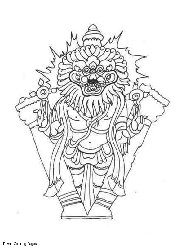 ぬりえページ: ヒンズー教の神話 (神々と女神) #109449 - 無料の印刷可能なぬりえページ