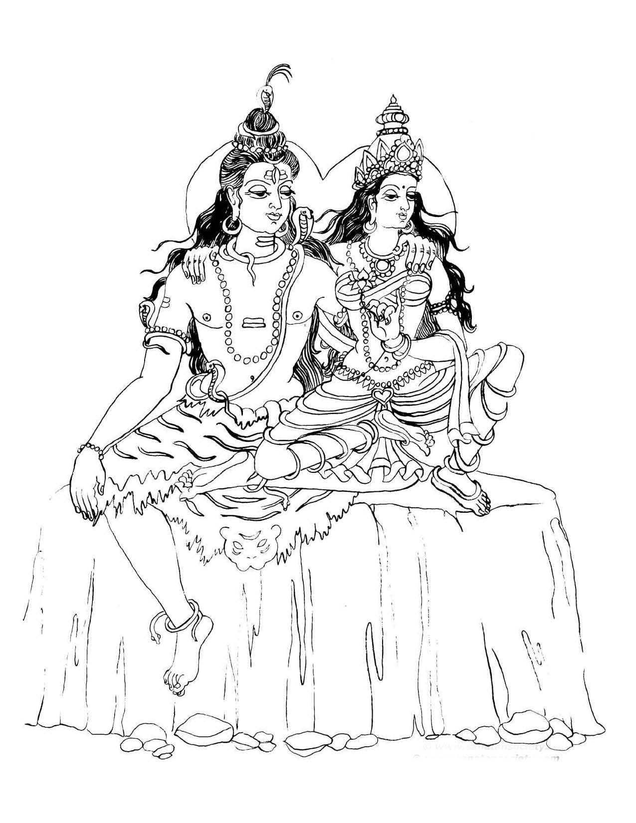 ぬりえページ: ヒンズー教の神話 (神々と女神) #109467 - 無料の印刷可能なぬりえページ