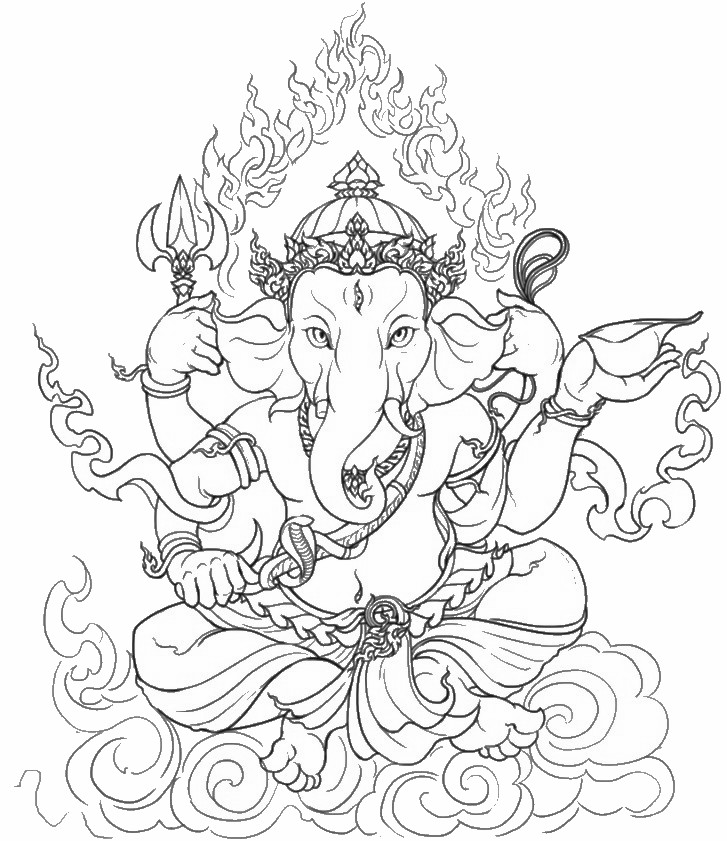 ぬりえページ: ヒンズー教の神話 (神々と女神) #109539 - 無料の印刷可能なぬりえページ